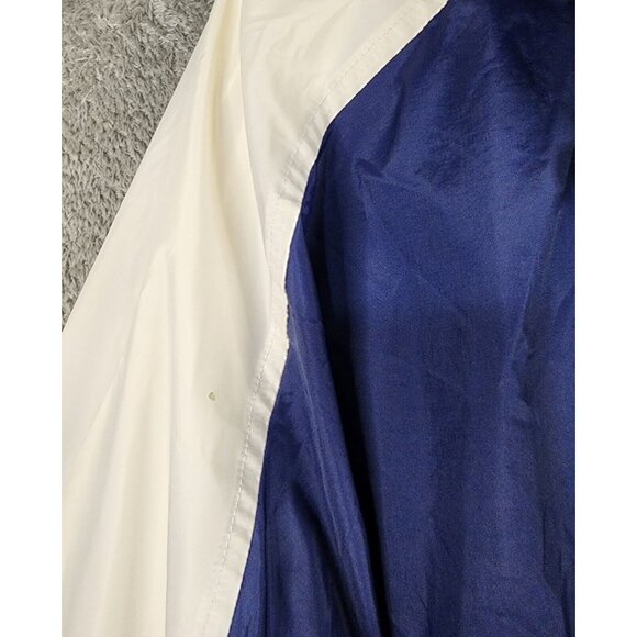 Nike Jacket Mens Medium Blue White Full Zip Hooded Windbreaker 90s Vintage - Picture 12 of 13